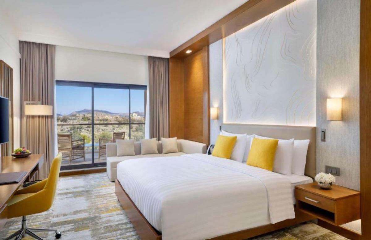 Resortkamer met uitzicht op het hoogplateau van Jebel Akhdar